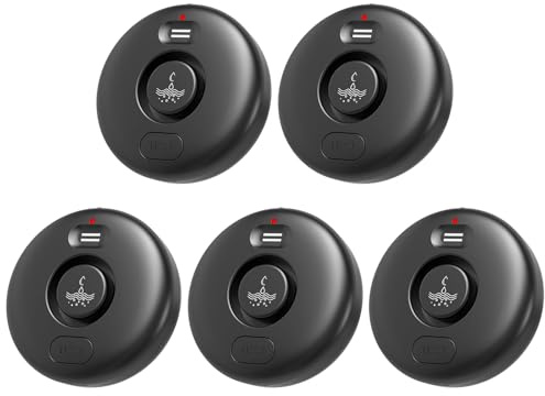 5 Black Pack Water Leak Alarm Detector, 120dB Loud Alert Water Sensor, IP66 Waterproof, Sensitive Leak and Drip Alert, Easy Installation for Home, Basement Flood Prevention, Bathroom, Sink, Laundry