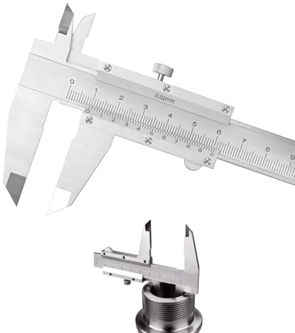 Pied à Coulisse 0-150mm - Outil Micromètre Vernier - Pieds à Coulisse, Pied à Coulisse Acier Inoxydable, 0.02mm Haute Précision Outil Micromètre, Mesure de Diamètre pour Intérieur et Extérieur