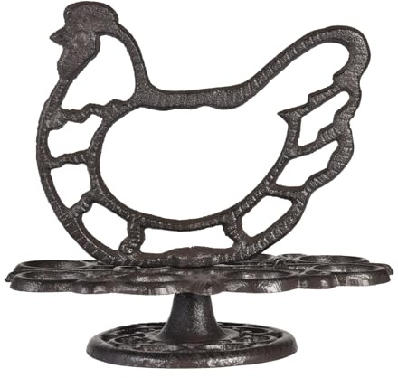 Porte-œufs – Organiseur pour 8 œufs de poule, plateau de rangement en fonte, plateau de rangement pour œufs de poule, plateau de rangement de cuisine, décoration de comptoir, cuisine et salle à manger
