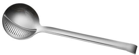 Cabilock Louche Inox avec Filtre pour Soupe et Huile Manche Long Ergonomique Chaleur Égouttoir à Résidus pour Cuisine Crochet Suspendu Pratique