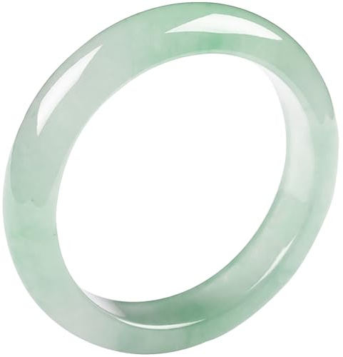 Armreif aus natürlicher Jade für Damen, Glücksbringer, echte Güteklasse A, mit Schmuckschatulle und Zertifikat