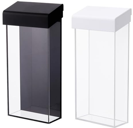 SUPERFINDINGS 2 Stück 2 Farben Outdoor Flyerbox Wasserdichte Acryl Dokumentenhalter Wandmontage Aufsteller Für Speisekarten Flyer Immobilien Prospekte Karten