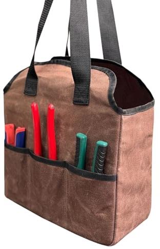 Mxshc Borsa per Attrezzi in Tela,Borsa in Tela Cerata da 450 Grammi per Giardinaggio - per la Conservazione degli Attrezzi,Per Uomini Papà Laboratorio Fiorista Camion Auto Motocicletta Progetto