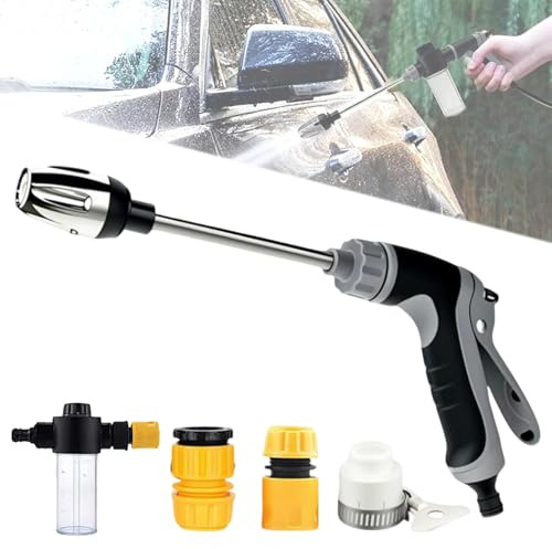 Power Jet Hochdruckpistole, Hochdruckpistole für gartenschlauch, Hochdruck Power Wasserpistole, Powerjet Wasser, Hochdruckdüse für gartenschlauch, Ideal Für Autowäsche, Garten & Terrasse