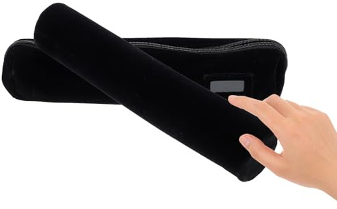 OATIPHO Rollo de Joyería para Guardar Pulseras y Relojes, Bolsa de Tela Negra Ligera Diseño Delicado para Viajes y Almacenamiento en Tiendas