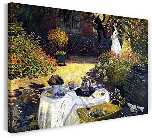 Printed Paintings Leinwand (80x60cm): Claude Monet - Die Mittagsmahlzeit