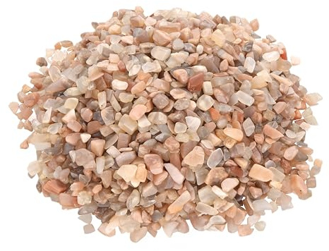 Mondstein Mini Trommelsteine 300 g Edelsteine Heilsteine echter Stein | Inkl. Edelsteinkarte | 5-10 mm Durchmesser | 100% naturbelassen