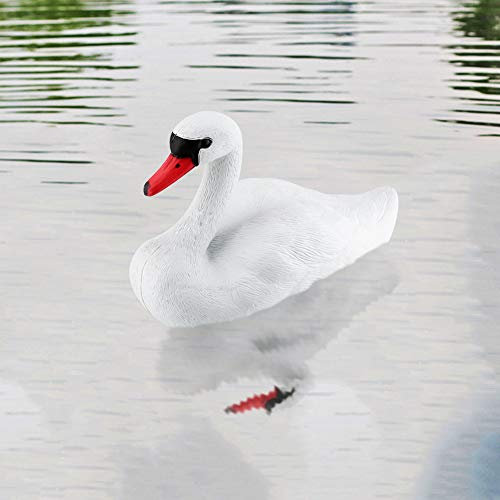 Annadue Swan Decoy, Pond Goose White Swan Pet Decoy Alta Simulazione White Swan Decorazione per Piscina, Stagno, Giardino, Patio