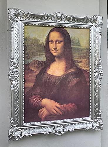 artissimo Das berühmteste Bild von Leonardo Da Vinci Gemälde Mona Lisa La Gioconda 90x70 cm Kunstdruck in Barock Rahmen Renaissance
