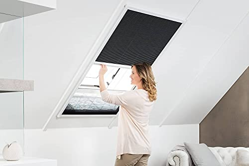 empasa Kombi Dachfenster Plissee Insektenschutz und Sonnenschutz Fliegengitter 'MASTER DUO' Alu Alurahmen individuell zuschneidbar, als Selbstbausatz