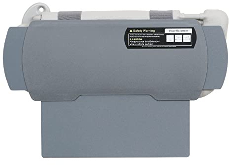 Car Visor Extender TFY Anti-Glare Sun Visor Extender Windshield and Side Window Sunshade and UV Rays Blocker (1 Piece) (Gray)