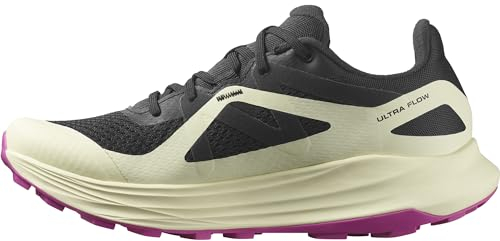 Salomon Ultra Flow Damen Trail-Laufschuhe, Outdoor-bereit, Dämpfung von der Straße bis auf die Trails, Gemischtes Gelände, Black, 40 2/3