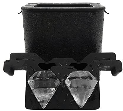 Pyhodi Crystal Clear Ice Ball Maker, Stampo per Cubetti di Ghiaccio a 2 Fori 3D Riutilizzabile e Sfera in Silicone Senza BPA Forma Unica Stampo per Fabbricatore di Ghiaccio per Whisky, (Diamante)