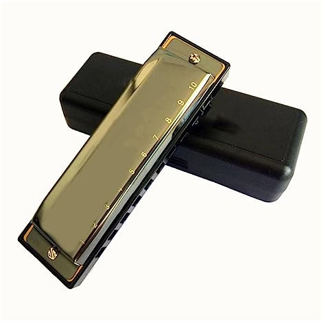 Mundharmonikas Mundharmonika, 10 Löcher, Diatonische Harfe, Musikinstrument, Holzblasinstrument