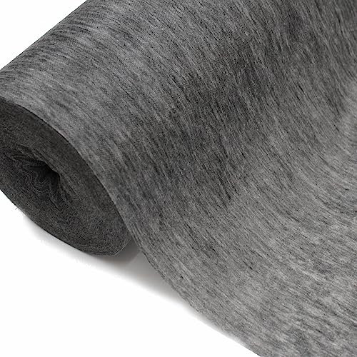 JPstraps - Bügelvlies Stoff Einlagestoff zum Aufbügeln, fliseline einseitig, nicht gewebt, für Basteln, Nähen, Heimwerken, Patchwork, Reparatur, Saum, Polsterung (Grau, 100cm x 150cm)