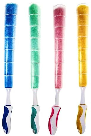 Zale Yardley Static Duster, Feather, Plastic, Assorted Colours (1Pc), Dust Cleaner, Dust Remover, Bendable, Washable