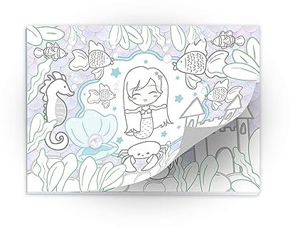 Limonia 12 Mandalas je 25 Blätter DIN A6 Meerjungfrau Malbuch Set Mitgebsel Mitbringsel Gastgeschenk zum Kindergeburtstag Fest Motto-Party Reise für Teens Mädchen Jungen Kindergarten Schule