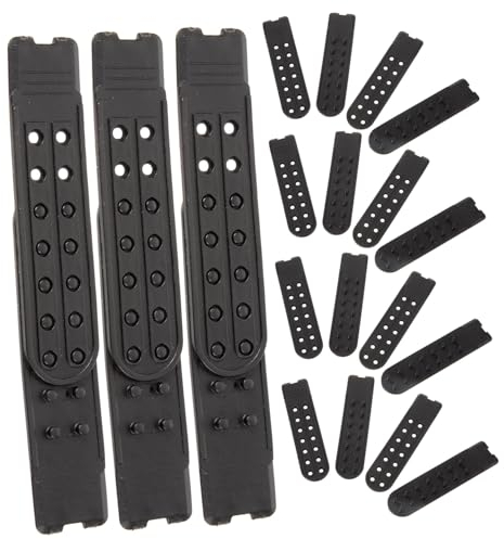 VILLCASE Austauschbare Kappenverlängerungen Verbessert 10 Paar aus Kunststoff Schwarz Reparatur für Baseballkappen und Snapback