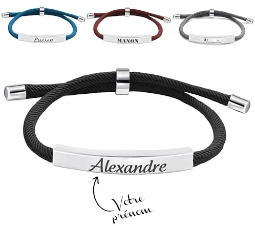KDO MAGIC - Bracelet cordon Personnalisé (Noir)
