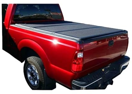 liujialigr wasserdichte, dreifach Faltbare Laderaumabdeckung aus Aluminium for Pickup-Trucks, kompatibel mit F150 2015–2019, liujiali2001