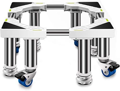 Adjustable Washing Machine Base Washing Machine Stand Base Heavy Duty Washing Machine Stand Movable Washer Dryer Base Locking Swivel Wheels Mobile Case for Durable Fridge Freezer Trolley 45-
