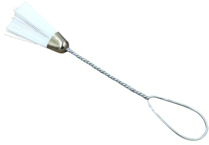 Healvian Single End Lint Cleaning Brush for Sewing Machine Nylon Bristles Comfortable Annular Handle Home Use