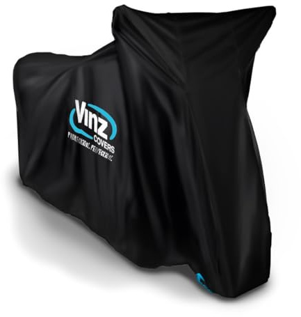 VINZ Motorradabdeckung | Wasserdicht und UV-Schutz | Staubdicht Abdeckplane Motorrad Motorradplane Cover | Outdoor & Indoor | Atmungsaktiv und Winterfest