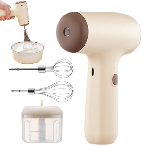scyca Mixeur plongeant Immersion, Mixeur électrique – Mixeur plongeant Fouet électrique entièrement automatique – Batteur à main, mixeur électrique multifonctionnel, pour viande hachée, œufs, oignons,