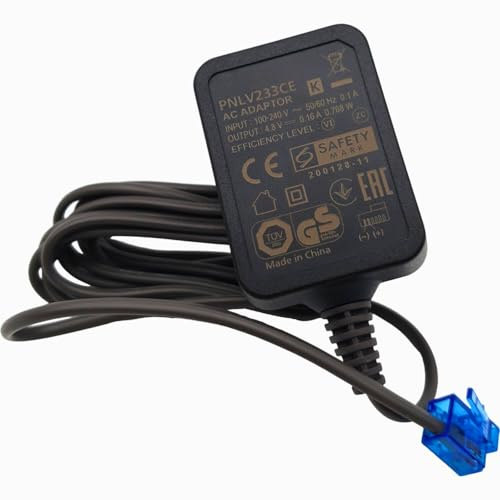 Bloc d'alimentation PNLV233CEKQ 4,8 V 0,16 A - Adaptateur de Station de Charge - Prise européenne 100-240 V - Prise modulaire Compatible avec Panasonic KX-TG KX-TGC KX-TGD KX-TGE KX-TGH KX-TGJ KX-PRW