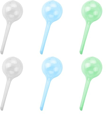 Lotsdonxia 6 PCS Self-Watering Spikes – Automatic Drip Irrigation System for Indoor/Outdoor plants, Transparent Leak-Proof Waterers for Flowerpots, Holiday Plant Care (Green/Blue/Clear)