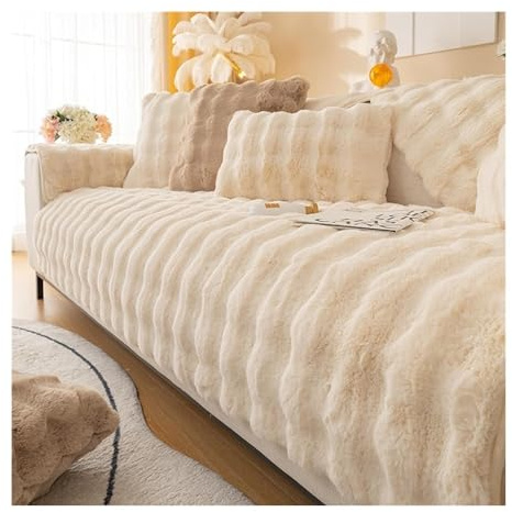 Funny Fuzzy Sofa Covers Cosy Plush Couch Cover,Fluffy Thick Plush Sofa Cushion Slipcovers,Funny Fuzzy Sectional Sofa Towel Super Soft Furniture Protectors