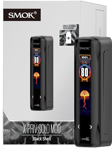 SMOK X-Priv Solo Box Mod 80W TF-D Subtank Batería 18650 no incluida Negro | USB-C, Calada DL, Compatible con X-Priv, TF-D, TF-D Subtank, Sin nicotina