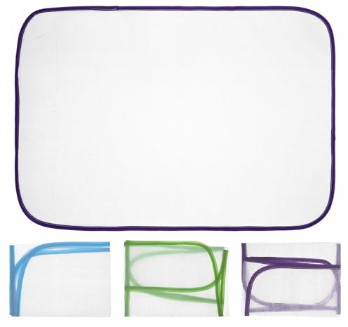 guduling 3 Pack Pressing Cloth for Ironing,Ironing Cloth to Protect Clothes,Clothes Scorch-Saving Iron Protector Insulation Pad,Polyester Mesh Iron Pressing Mat for Easy Irons Sewing,3 Colors