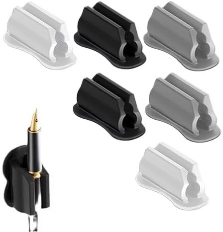 6 Stück Spind Organizer, Klebender Stifthalter Magnetisch, Stifte Halter Schreibtisch Organizer, Pen Holder, Schreibtisch Stifthalter Notizbuch, Stiftehalter Silikon, Wandhalterung Fernbedienung Wandh