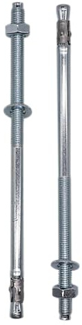 SKIR'CO (6 pcs) d'ancres à coin plaquées zinc M8 x 220 mm, chevilles métalliques, boulon d'ancrage, boulons d'expansion pour maçonnerie et béton
