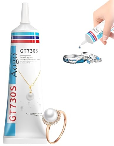 YUPZAR 1 Stück Schmuckkleber Extra Stark Transparent, schmuck kleber, schmucksteinkleber, Mehrzweckkleber Zum Präzisen Verkleben von Edelsteinen, Perlen etc, 60ml