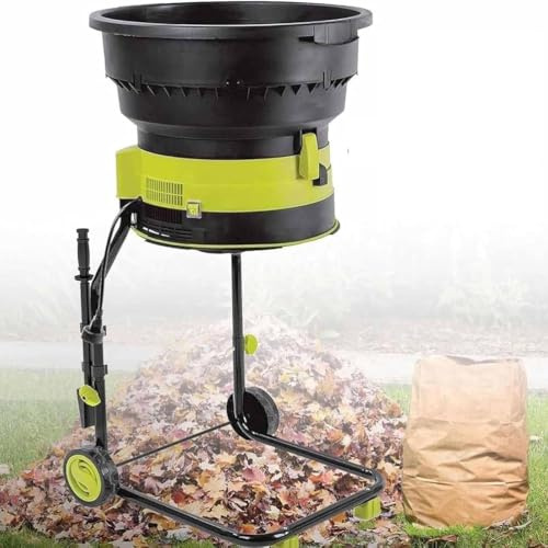 MIDUOLAI Biotrituratore Elettrico Senza Lame da 2500 W, Trituratore E Biotrituratore per Compost A 8000 Giri, Sacco di Raccolta Incluso, per Foglie, Erba E Sfalci di Giardino,Power Cord*60m