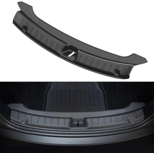 YONXEM Rear Bumper Guard for Tesla Model Y Juniper 2025 2026 TPE Trunk Sill Cover Protector Anti-Scratch No-Adhesive Back Bumper for Tesla Interior Accessories (Black)