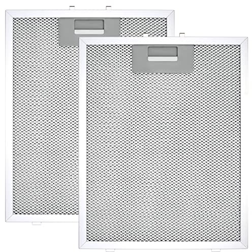 Silikonkautschukplatte, Ersatzfilter for Dunstabzugshaube, 300 x 240 mm, 4-lagiger Entlüftungsfilter aus Aluminiumgewebe, Fettfilter for Dunstabzugshauben Aluminium, 2er-Pack