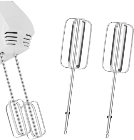 ZOMKIFA 2 Varillas de Repuesto para Batidora Manual Eléctrica, Compatible BLACK & DECKER, Accesorios en Acero Inoxidable para Repostería & Cocina