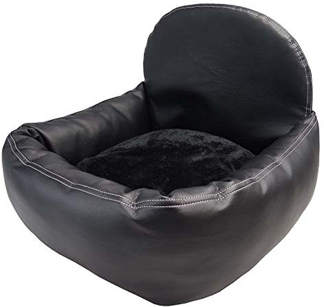 Hundesitz Autositz Hund 50x55x20cm Kunstleder Schwarz