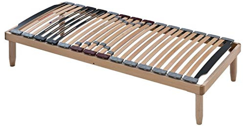 Evergreenweb Lattenrost 120x190 cm 40 Hoch aus Buchenholz, Orthopädischer Holzrahmen Verstärkte Steifigkeitsregler, 4 abnehmbare Beine, für alle Betten und Matratzen geeignet, Modell Lemon