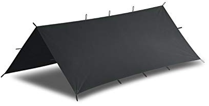Helikon-Tex SuperTarp Small - Polyester Ripstop Tarp/Plane - Shadow Grey - Outdoor Bushcraft Jagt Survival