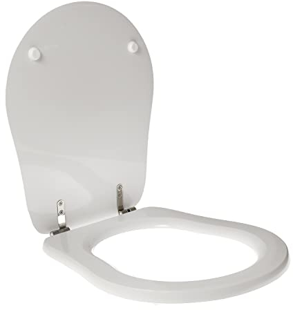 Idrotop Toilettensitz für Kerasan Retro, Holz, Polyester, Weiß, Scharnier aus Edelstahl, Soft Close