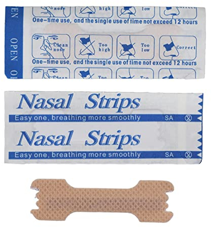 Nasenpflaster Nosestrips 50 Stück, Rückstandlos entfernbares Anti Schnarch Pflaster für Sport und Schlaf, Schnarch Stop für einfacheres Atmen bei Schlaf