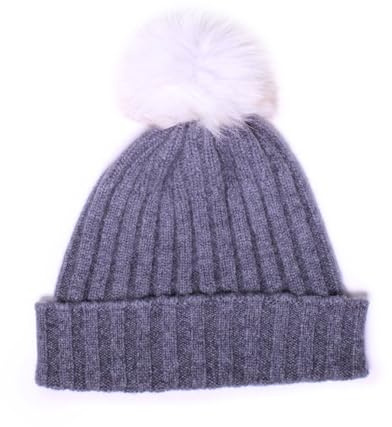 Tumelo 100% Kaschmir Mütze Damen & Herren, edle Cashmere Bommelmütze, Unisex
