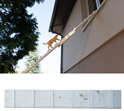 Katzenleiter Katzentreppe Katzenstufe für Balkon Treppe 3,6m mit Metallhaken