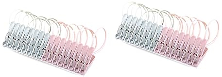 Cabilock 32pezzi Mollette Multiuso Antiscivolo Acciaio Clip Per Asciugamani e Vestiti Resistente Al Vento Per Stendere Biancheria Per Interni Ed Esterni
