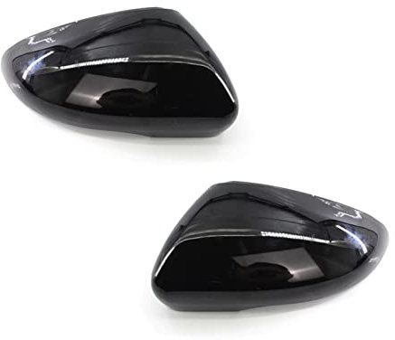 Marker Lights Spiegelabdeckung Schwarz Glänzend 5K0 857 537 / 5K0 857 538 Für Golf 6 (Größe : 1 Pair)