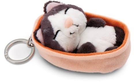 NICI Schlüsselanhänger Sleeping Pets Katze schwarz 8cm